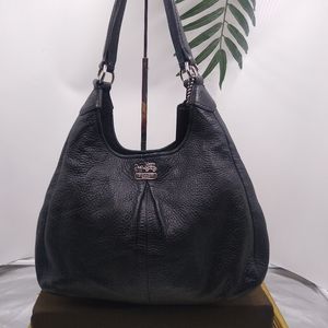 Coach Madison Hobo shoulder bag  black Leather